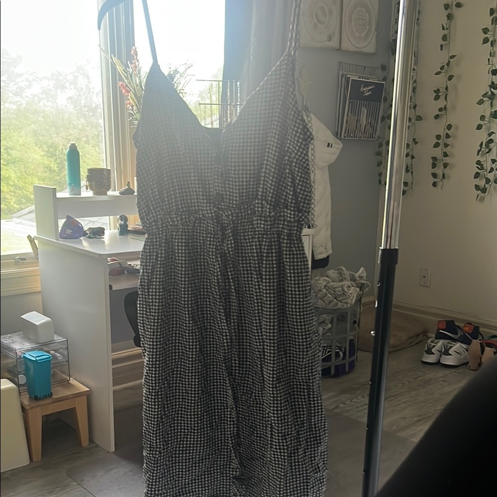Crystal Doll Monochrome Gingham Dress